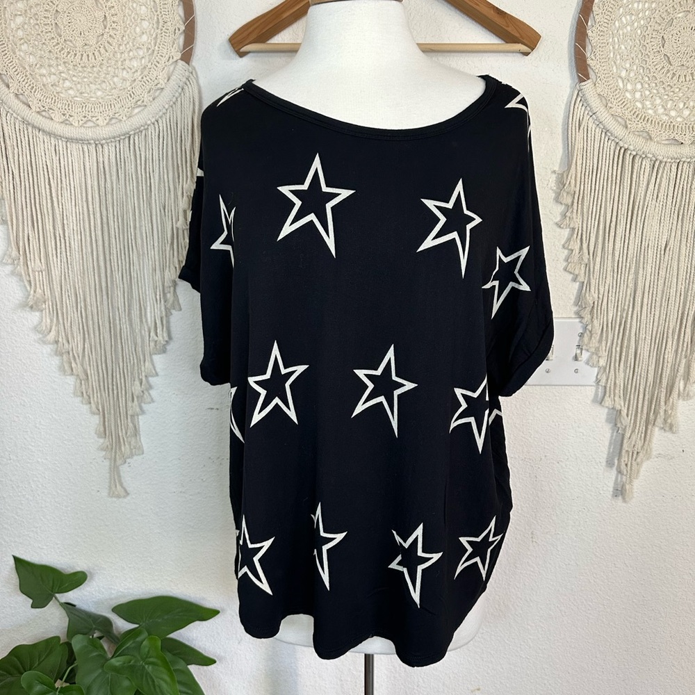 Buffalo by David Bitton black star print drop shoulder tee shirt XL